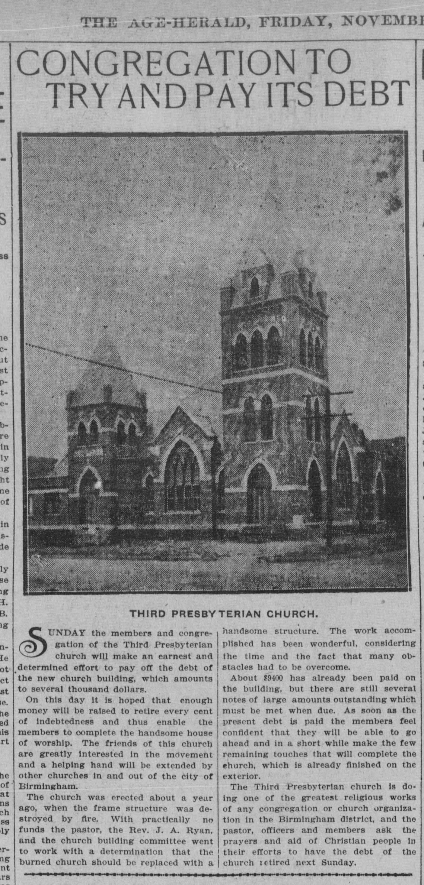 Congregation to Try and Pay Its Debt